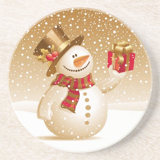 クリスマス雪だるまコースター コースター (正面)