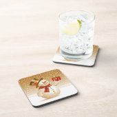 クリスマス雪だるまコースター（4セット） コースター (右側)