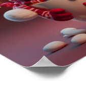 クリスマス雪だるまコーヒーカップ ポスター (角)