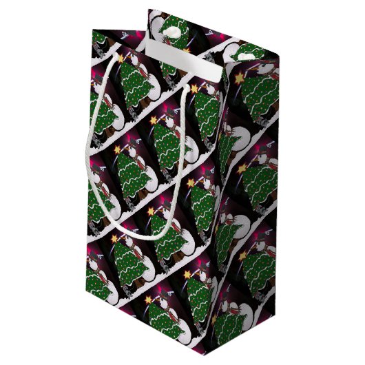 クリスマス雪だるまサプライズホリデーズ スモールペーパーバッグ (裏面アングル)