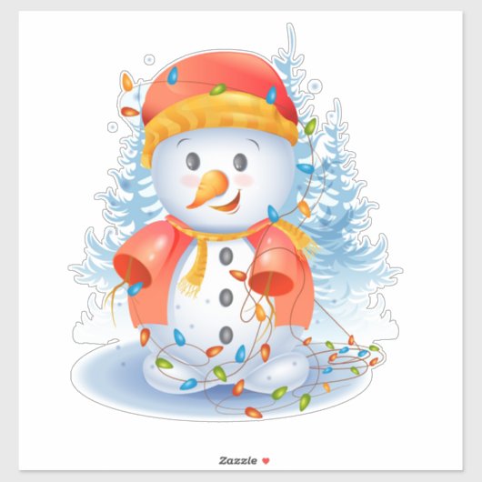クリスマス雪だるまシール シール (シート)