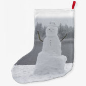 クリスマス雪だるまストッキングパーソナライズされたストッキング ラージクリスマスストッキング (裏面)