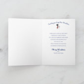 クリスマス雪だるまスノーグローブ、孫 カード (内部)