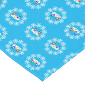 クリスマス雪だるまテーブルランナー ショートテーブルランナー (コーナー)