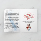 クリスマス雪だるまニュースレターGreeting Card カード (内部)