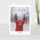 クリスマス雪だるまニュースレターPhoto Greeting Card カード (裏面)