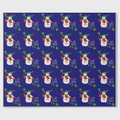 クリスマス雪だるまハグフロムおばあちゃん ラッピングペーパー (フラット)