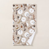 クリスマス雪だるまバスタオルセット バスタオルセット (ハンドタオル)