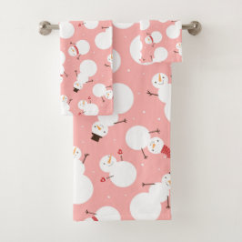 クリスマス雪だるまバスタオルセット バスタオルセット