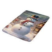 クリスマス雪だるまバスマット バスマット (アングル)