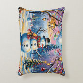 クリスマス雪だるまパステルナイト アクセントクッション (正面(垂直))
