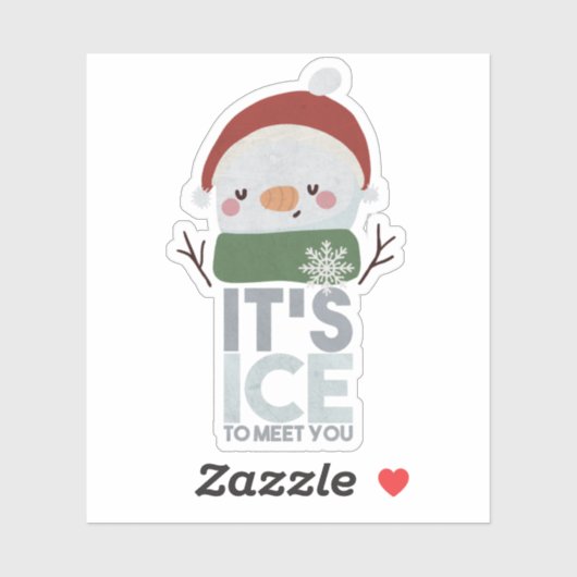 クリスマス雪だるまパン：あなたに会うのは氷だ シール (シート)