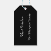 クリスマス雪だるまパーソナライズされたギフトラベル ギフトタグ (裏面)