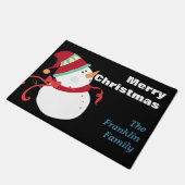 クリスマス雪だるまパーソナライズされた- ドアマット (アングル)