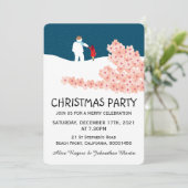クリスマス雪だるまパーティの招待状 招待状 (スタンド正面)