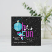 クリスマス雪だるまパーティー 招待状 (スタンド正面)