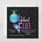 クリスマス雪だるまパーティー 招待状 (正面)