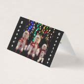 クリスマス雪だるまファミリーオーナメントツリーフォトカード (正面)