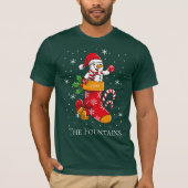クリスマス雪だるまファミリーバケーションパーソナライズされた Tシャツ (正面)
