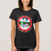 クリスマス雪だるまファミリーTシャツ
