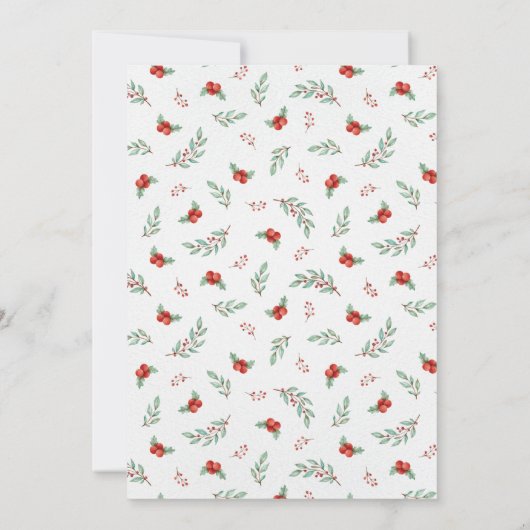 クリスマス雪だるまファースト誕生日招待状 招待状 (裏面)