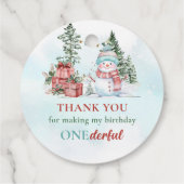 クリスマス雪だるまファースト誕生日 フェイバータグ (裏面)