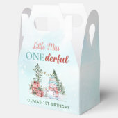 クリスマス雪だるまファースト誕生日 フェイバーボックス (オープン)