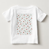 クリスマス雪だるまファースト誕生日 ベビーTシャツ (裏面)