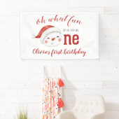 クリスマス雪だるまファースト誕生日 横断幕 (インサイチュ)