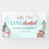 クリスマス雪だるまファースト誕生日 横断幕 (横)