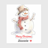 クリスマス雪だるまフェスティバルカスタムカットビニールシール シール (シート)