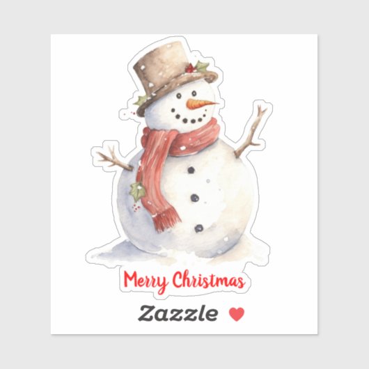 クリスマス雪だるまフェスティバルカスタムカットビニールシール シール (シート)