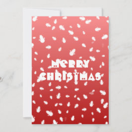 クリスマス雪だるまフラットカード