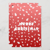 クリスマス雪だるまフラットカード (正面/裏面)