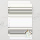 クリスマス雪だるまブラウンライニングパーソナライズされたホリデー (正面/裏面)