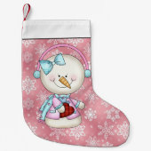 クリスマス雪だるまホリデーマンガストッキング スモールクリスマスストッキング (正面)
