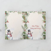 クリスマス雪だるまホリーモミ&スノーシーンファミリー カード (内部)