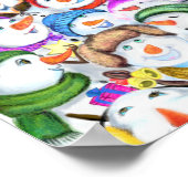 クリスマス雪だるまポスター ポスター (角)