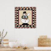 クリスマス雪だるまポスター ポスター (キッチン)