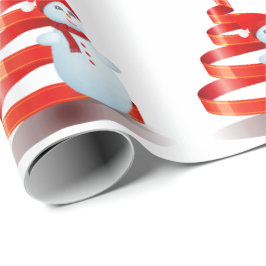 クリスマス雪だるまマットラッピング紙 ラッピングペーパー