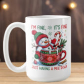 クリスマス雪だるまメルトダウンココアを持っていると思う コーヒーマグカップ