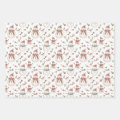 クリスマス雪だるまラッピング紙 ラッピングペーパーシート (正面3)