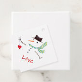 クリスマス雪だるまラブタイオンギフトラベル フェイバータグ (インサイチュ)