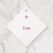 クリスマス雪だるまラブタイオンギフトラベル フェイバータグ (裏面)