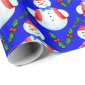 クリスマス雪だるま包装紙 ラッピングペーパー (ロールコーナー)