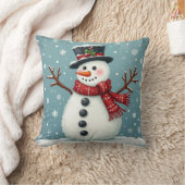 クリスマス雪だるま型枕クッション クッション (ブランケット)