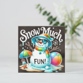 クリスマス雪だるま夏の雪多くのおもしろい シーズンカード (スタンド正面)