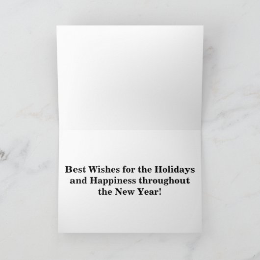 クリスマス雪だるま大プリントクリスマスカード シーズンカード (内部)