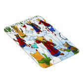 クリスマス雪だるま戦い猫マグネット マグネット (右側)