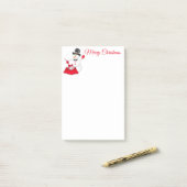 クリスマス雪だるま投稿Itメモ ポストイット (デスク上)